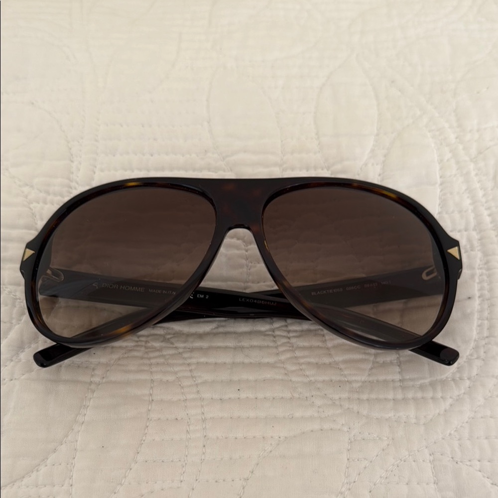 Dior Homme Tortoise Shell Aviator Sunglasses